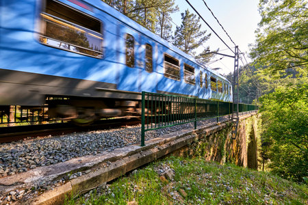 Blue train Bilbao to Bermeo