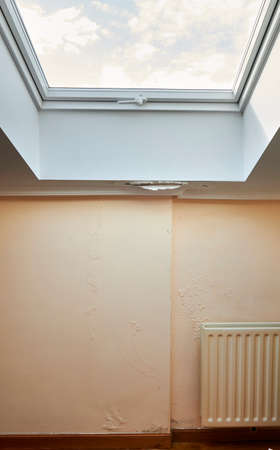 Excessive moisture causes mold and peeling paint walls, such as rainwater leaks.の写真素材