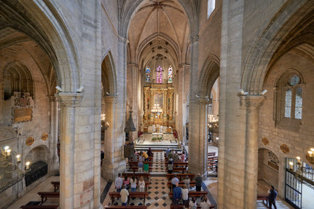 Interior view of the Church of San Gil, Burgos, Spainのeditorial素材