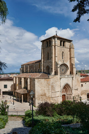 View of the St. Stephen's Church, Burgos, Castilla y LeÃ³n, Spainのeditorial素材