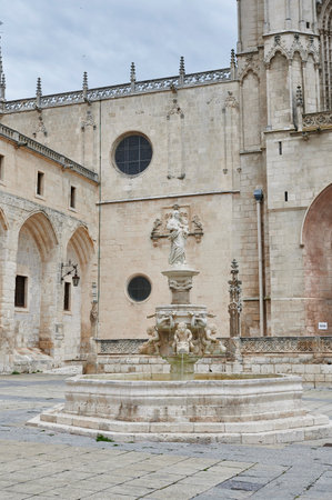Fountain of Santa Maria in Burgos, Castilla y Leon, Spainのeditorial素材
