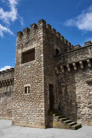 Detail view of the Medieval wall, Vitoria, Gasteiz, Ãlava, Basque Country, Euskadi, Euskal Herria, Spain.のeditorial素材