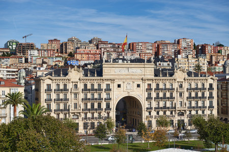 View of the Santander bank, Santander, Cantabria, Spain, Europe.のeditorial素材