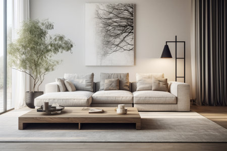 Luxury living room interior composition.の素材