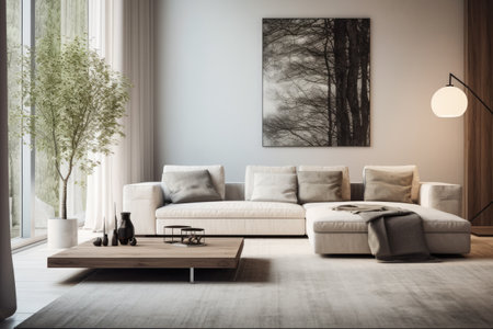 Luxury living room interior composition.の素材