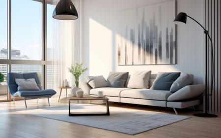 Luxury living room interior composition.の素材