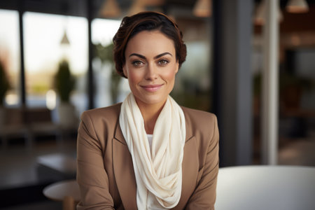 Beautiful businesswoman portrait with a smile expressionの素材