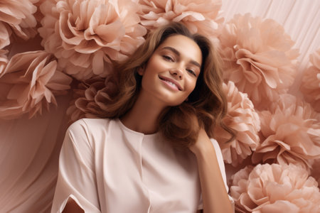 Positive young woman enjoying her freedomの素材