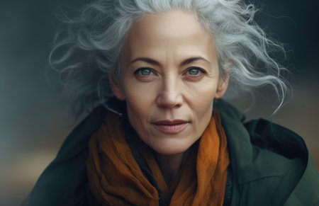 Mature woman looking at the cameraの素材