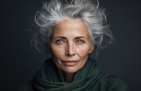 Mature woman looking at the cameraの素材