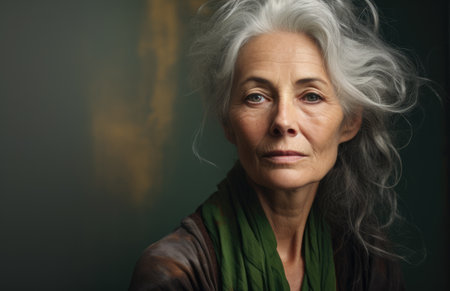 Mature woman looking at the cameraの素材