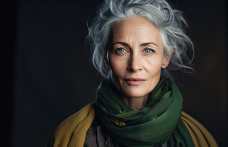 Mature woman looking at the cameraの素材