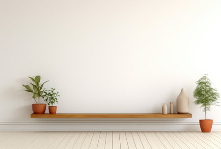 Modern living room interior with white wallsの素材