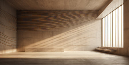 Luxurious wooden room in contemporary styleの素材