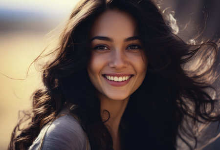 Portrait of a multiethnic womanの素材