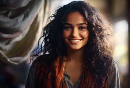 Portrait of a multiethnic womanの素材
