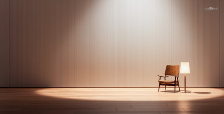 Empty room with a chairの素材