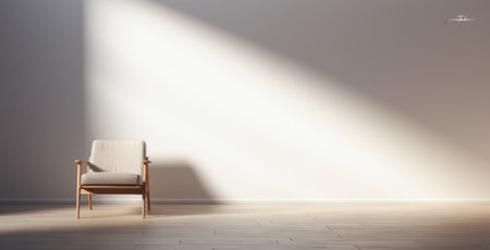 Empty room with a chairの素材