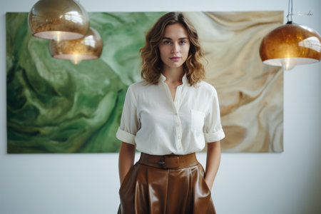 Portrait of a confident young business womanの素材