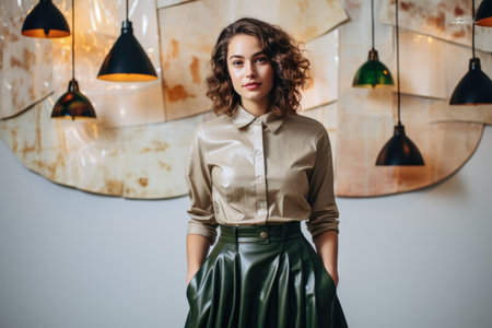 Portrait of a confident young business womanの素材