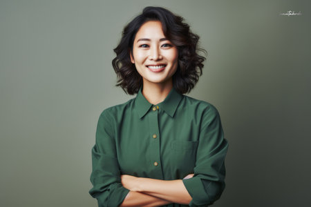 Portrait of a confident young business womanの素材