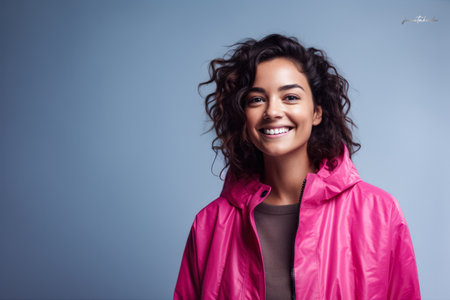 Portrait of a positive young womanの素材