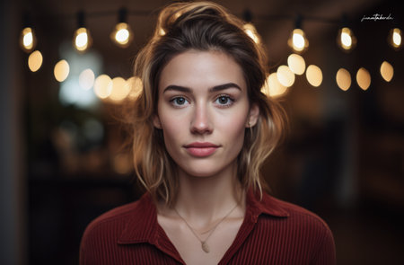 Portrait of a young working womanの素材