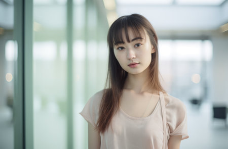 Portrait of a confident Korean womanの素材