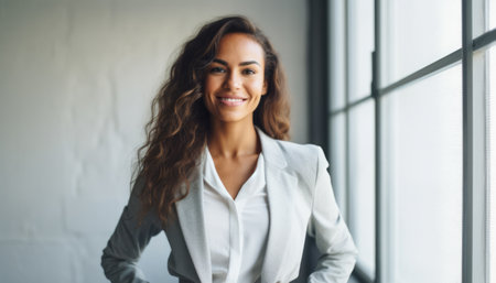 Smiling business woman looking at the camera.の素材