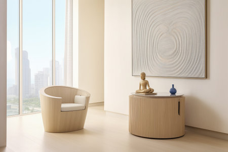 Minimalist room interior design compositionの素材