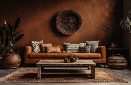 Rustic living room interior compositionの素材