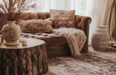 Rustic style living room interior compositionの素材