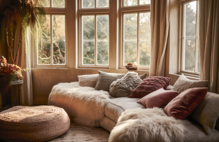 Rustic style living room interior compositionの素材