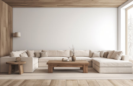 Luxurious living room area composition in minimalistic styleの素材