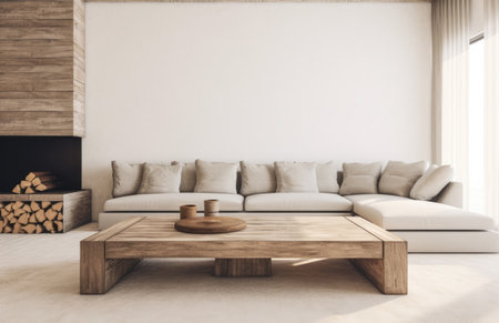 Luxurious living room area composition in minimalistic styleの素材