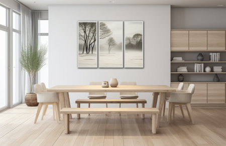 Luxurious living room area composition with minimalistic decorationの素材