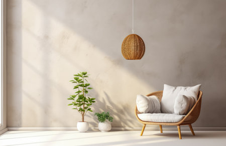 Luxurious living room area composition with minimalistic decorationの素材