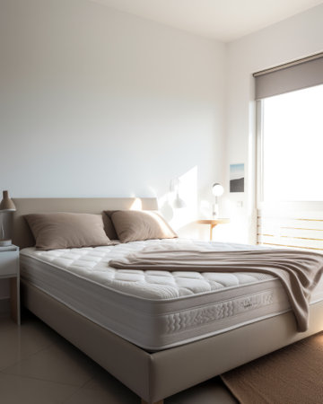 Serene and Stylish Bedroom with Natural Woven Accentsの素材
