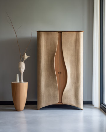 Minimalist wooden decor in modern interiorの素材