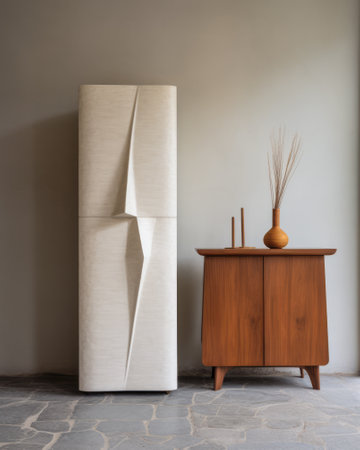 Minimalist wooden decor in modern interiorの素材