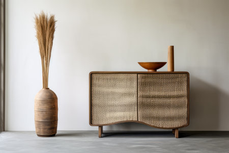 Minimalist wooden decor in modern interiorの素材