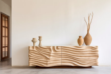 Minimalist wooden decor in modern interiorの素材