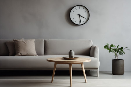 Serene minimalist living room: Neutral toned interior designの素材