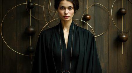 Geometric abstract woman portraitの素材