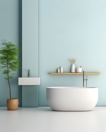 Elegant minimalist bathroom designの素材
