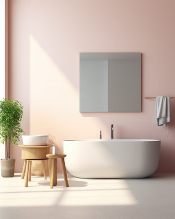 Elegant minimalist bathroom designの素材