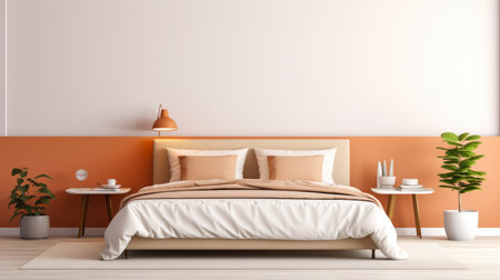 Elegant minimalist bedroom designの素材
