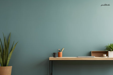 Modern workspace in a home officeの素材