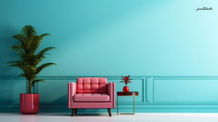 Chic modern living room space with soft tonesの素材