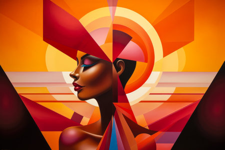 Abstract portrait of a celestial womanの素材